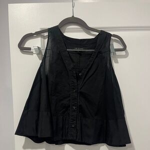Rag and Bone Black Cropped Top